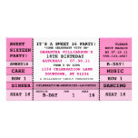 Sweet 16 Concert Ticket Invitation Photo Card