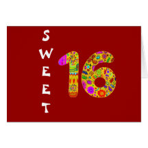 Sweet 16 greeting cards