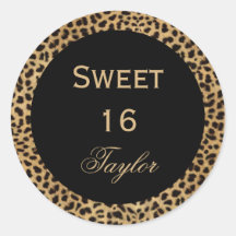 Sweet 16 Leopard Sticker