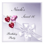 Sweet 16 Party Invitation Mauve red ballons