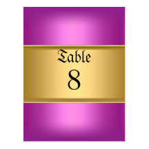 Sweet 16 table Numbers Pink Post Cards