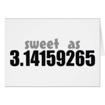 Sweet as Pi Greeting Cards
