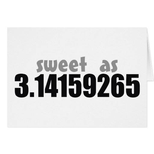 Sweet as Pi Greeting Cards