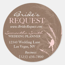 Sweet Autumn Bride Business Sticker