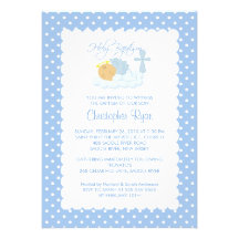 Sweet Baby Boy & Cross Holy Baptism Inviation Custom Invites