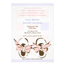 Sweet Baby Girl Shoe Shower Invitation