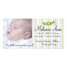 Sweet Baby Pea Photo Picture Card