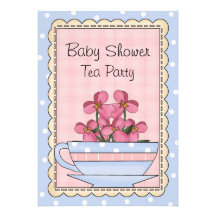 Sweet Baby Shower Tea Party Invitation