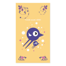 SWEET BIRDS FLYING BUSINESS CARD YELLOW