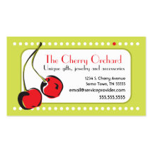 Sweet Bright Red Cherry Business Card