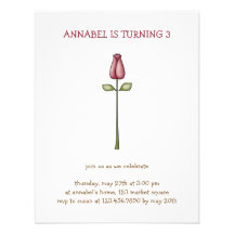 Sweet Bunnies · Rose Personalized Invite