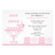 Sweet Cake Birthday Invitation