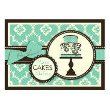 Sweet Cake Business Card Turq CR