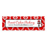Sweet Cake Skinny Business Card Red