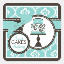 Sweet Cake Sticker Business Sticker Turq