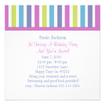Sweet Candy Postage Stamps Personalised Announcement