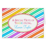 Sweet Candy Stripes Thank You Notecards