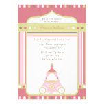 Sweet carriage princess party birthday invitation