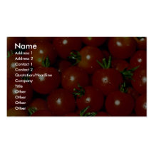 Sweet cherry tomatoes texture business card
