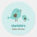 Sweet Chicks Baby Shower Favour Sticker - Blue