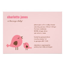 Sweet Chicks Baby Shower Invitation - Pink