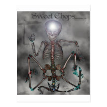 Sweet Chops Skeleton Post Card