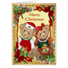 Sweet Christmas Bears - Verse Inside Greeting Card