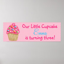 Sweet Cupcake Banner Poster