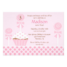 Sweet Cupcake Birthday Invitation