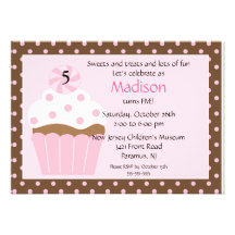 Sweet Cupcake Birthday Invitation