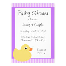 Sweet Ducky Baby Shower Invitations