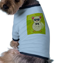 Sweet Hamster with Sunglasses and Ribbon Bow Pet Clothing