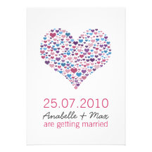 Sweet-Heart Informal Wedding Invite