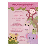 Sweet Jungle Babies Baby Shower Invitation safari invitations