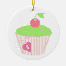 Sweet Lime Cupcake Ornaments