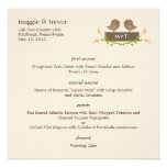 Sweet Love Wedding Menu Card Personalized Announcement
