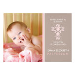 Sweet & Modern Baptism Baby Girl Invitation