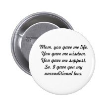 Sweet Mother's Day Gifts Cheap Pinback Button