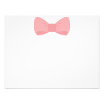 Sweet pink bow invitation card