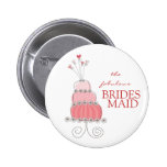 Sweet Pink Wedding Cake Name Tag / Gift / Button