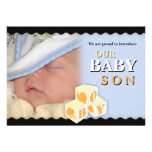 Sweet Polka Dot Baby Boy Announcement