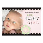 Sweet Polka Dot Baby Girl Announcement