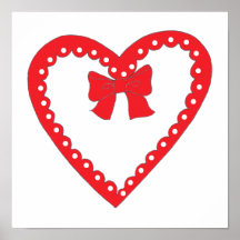 Sweet Red Heart Posters