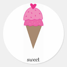sweet round stickers