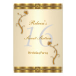 Sweet sixteen 16 Birthday Party Cream Personalized Invitation