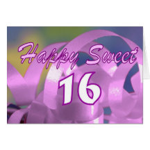 Sweet sixteen birthday card