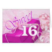 Sweet sixteen gift birthday card