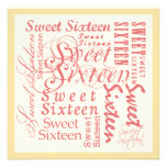 Sweet Sixteen invitations