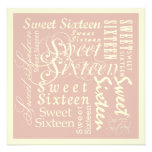 Sweet Sixteen invitations