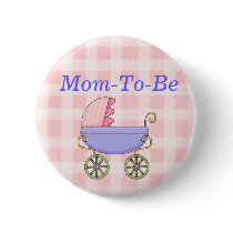 Sweet Stroller Baby Shower Mummy Pin Button
